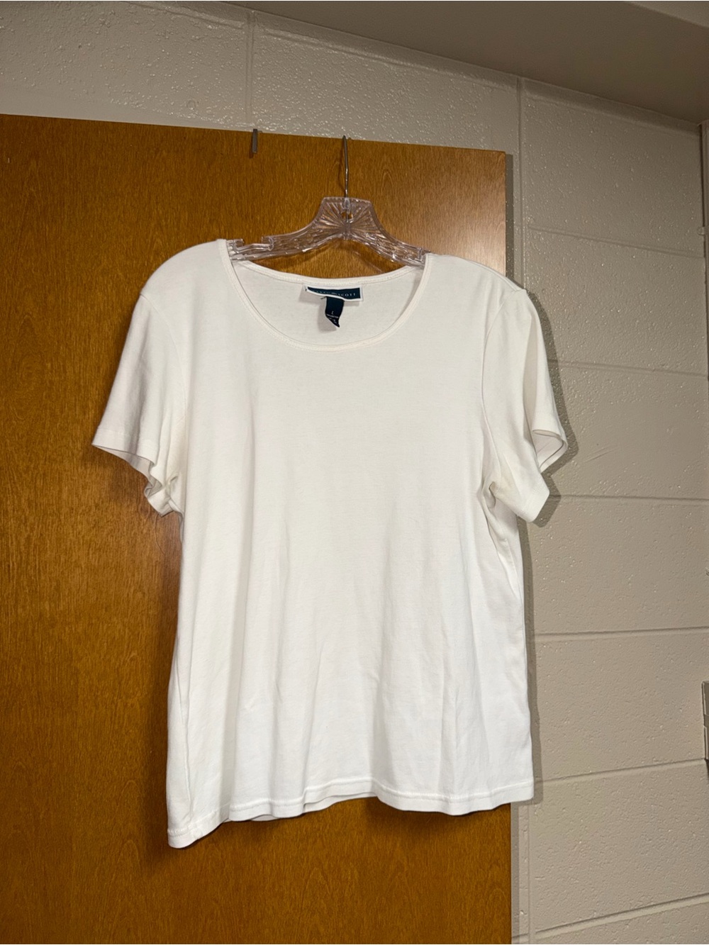 Karen Scott White Short-Sleeve Crew Neck Tee